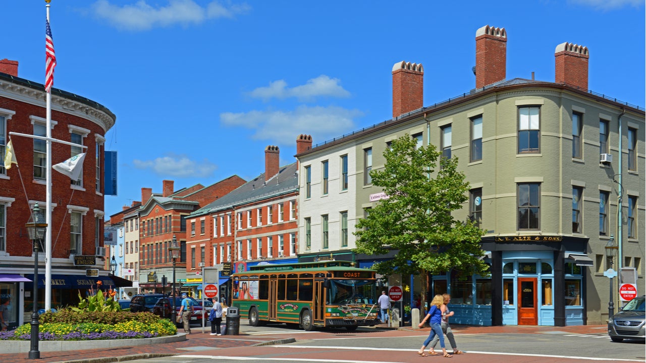 Market Square in Downtown Portsmouth, New Hampshire