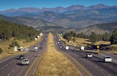 Route 70, Vehicles Moving East And West, Rocky Mountains, Genesee, Colorado
