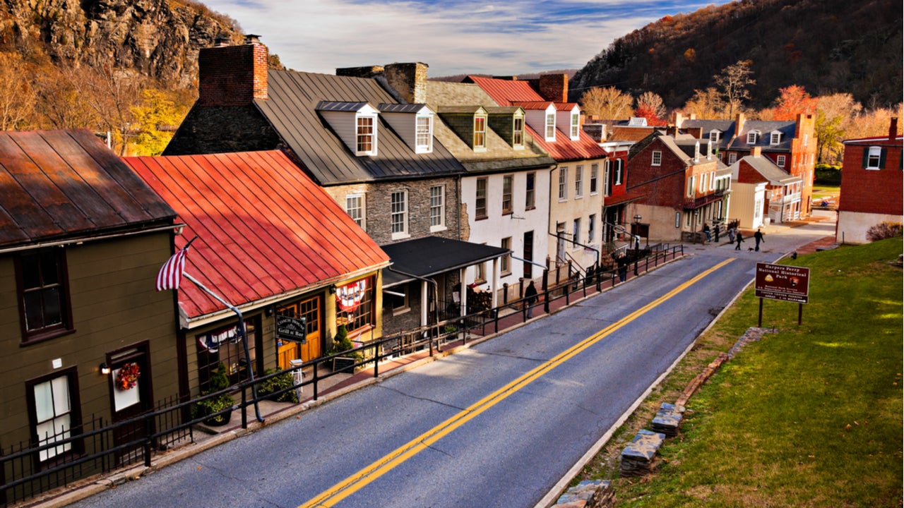 High Street in Harpers Ferry, West Virginia