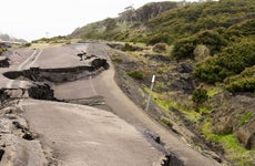 View Of Damaged Road