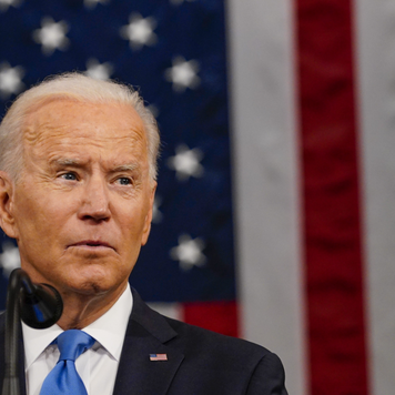 President Joe Biden addresses the nation during a joint session of Congress at the U.S. Capitol.