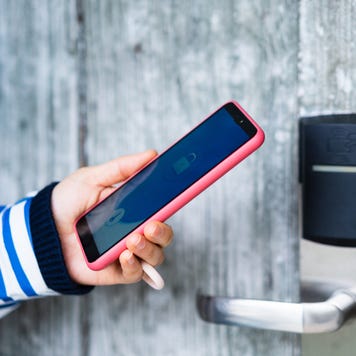 Open door with smart phone