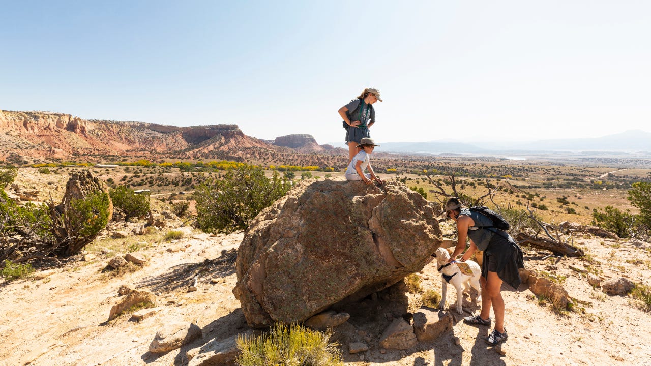 Family hiking