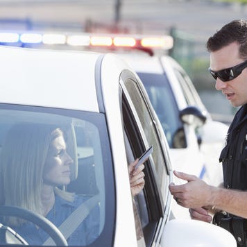 Woman pulled over by police