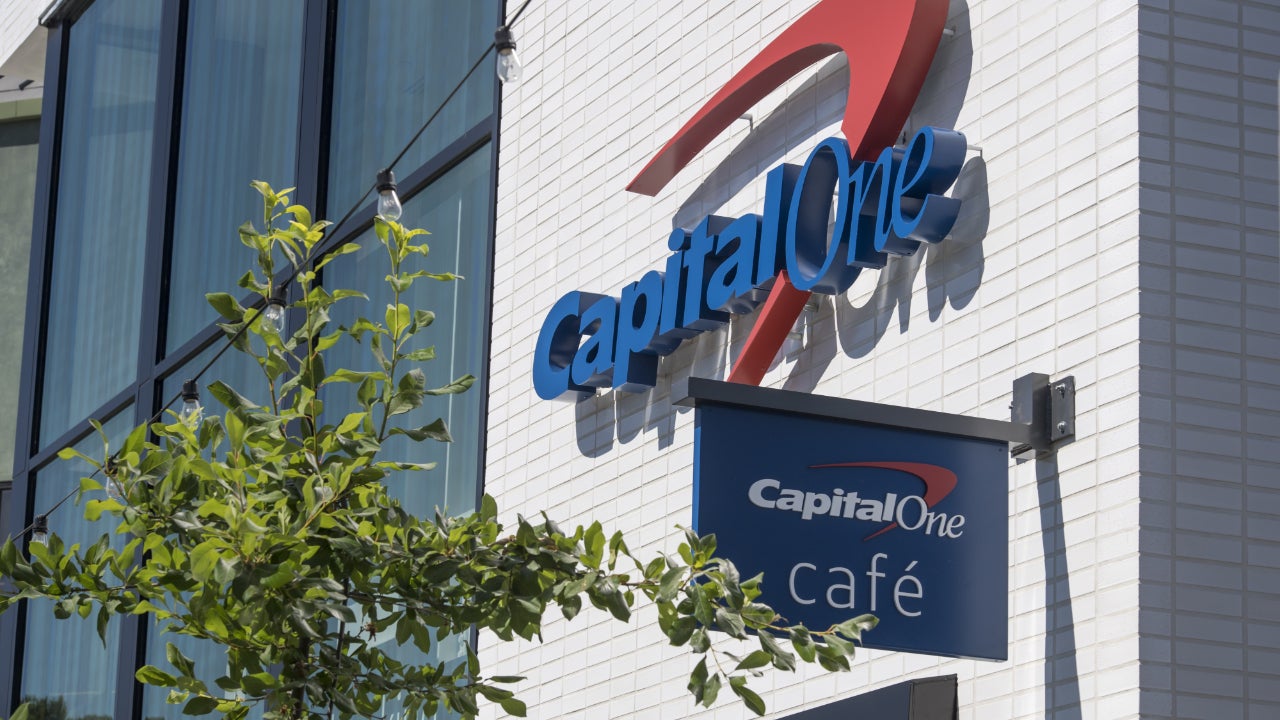 Capital One storefront with a Capital One Cafe