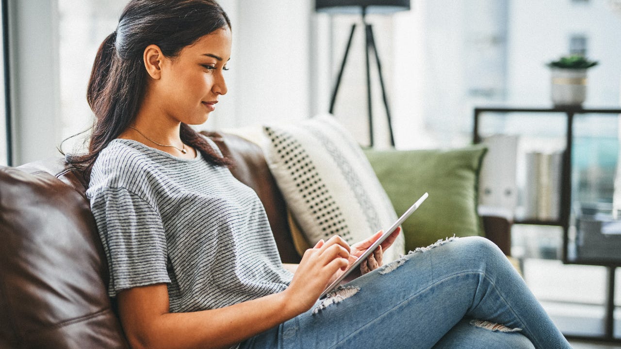 Woman on tablet