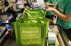 A picture of an Instacart bag in a Whole Foods