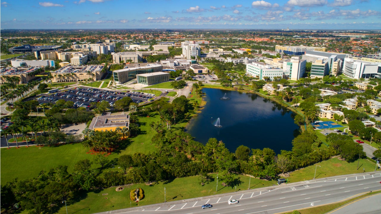 Overhead shot of Florida International University