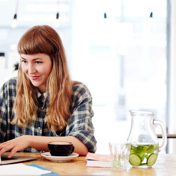 Young woman on laptop