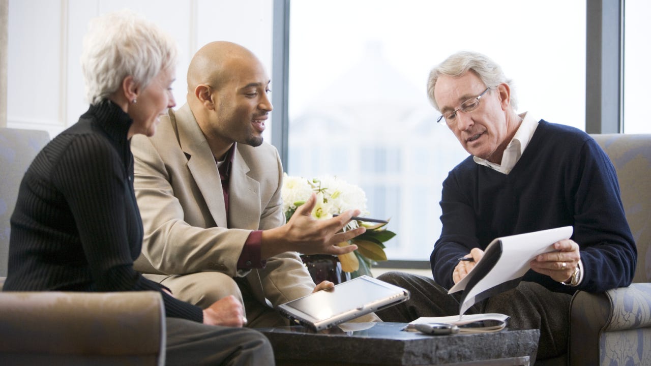 Senior Couple Meeting with Financial Advisor