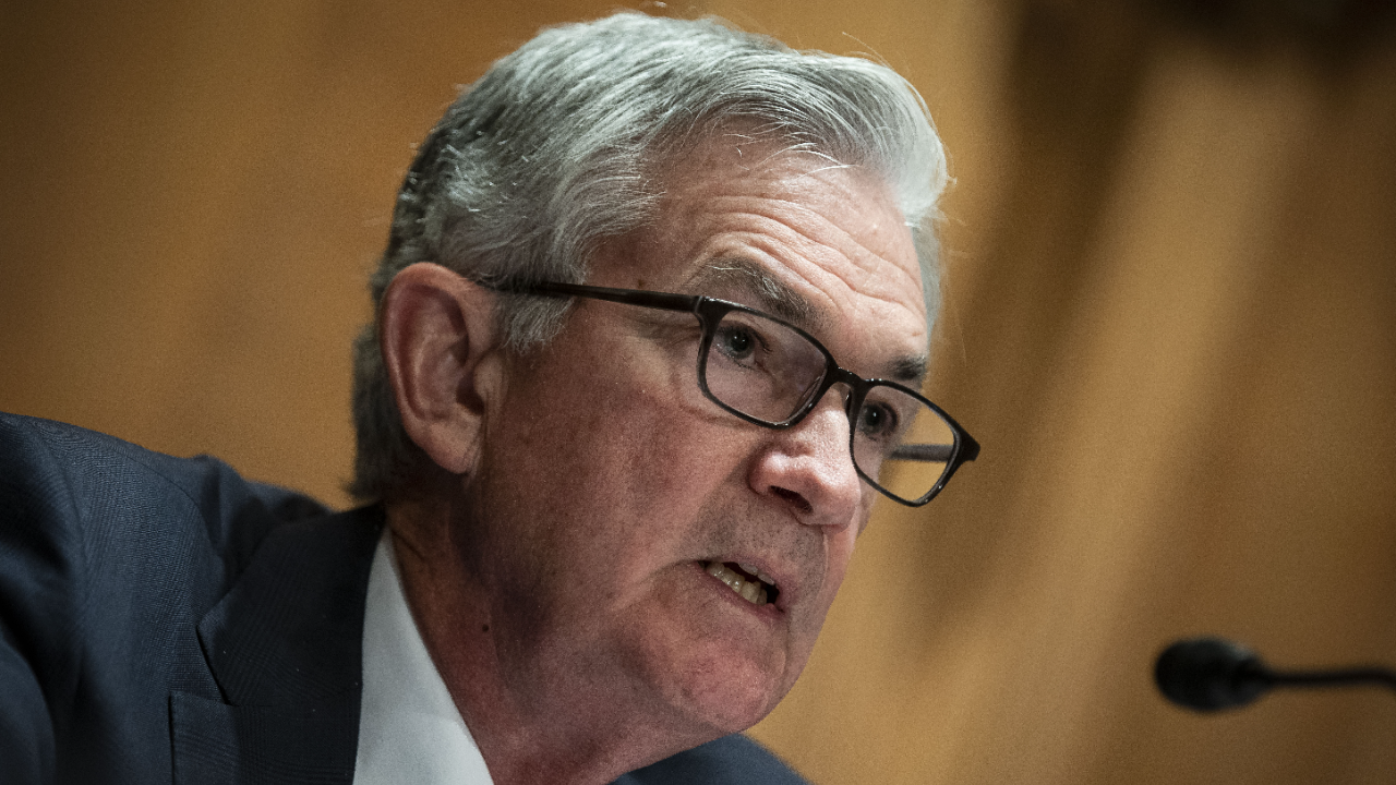 Federal Reserve Chairman Jerome Powell speaks to lawmakers at a testimony