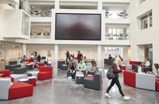 Interior of college campus building