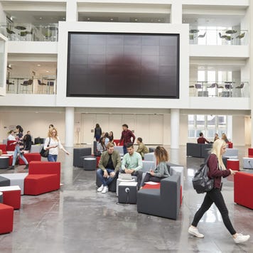 Interior of college campus building
