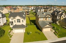 Suburban houses. High angle view