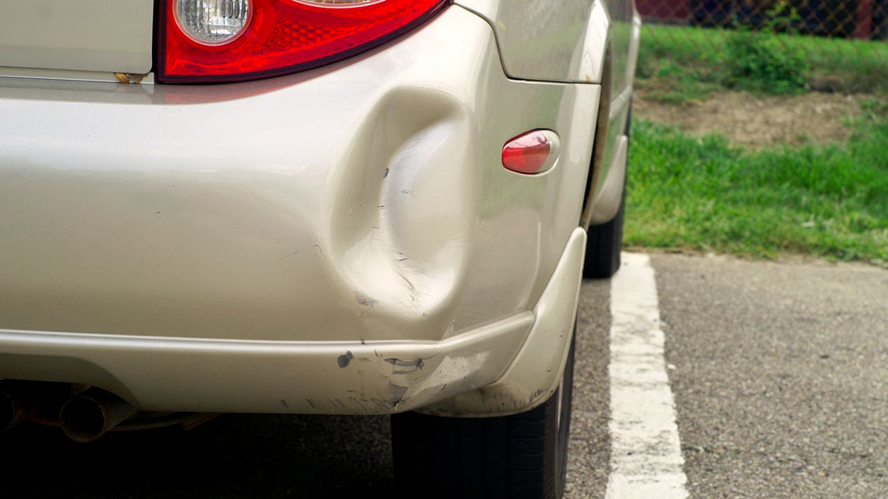 dented car bumper