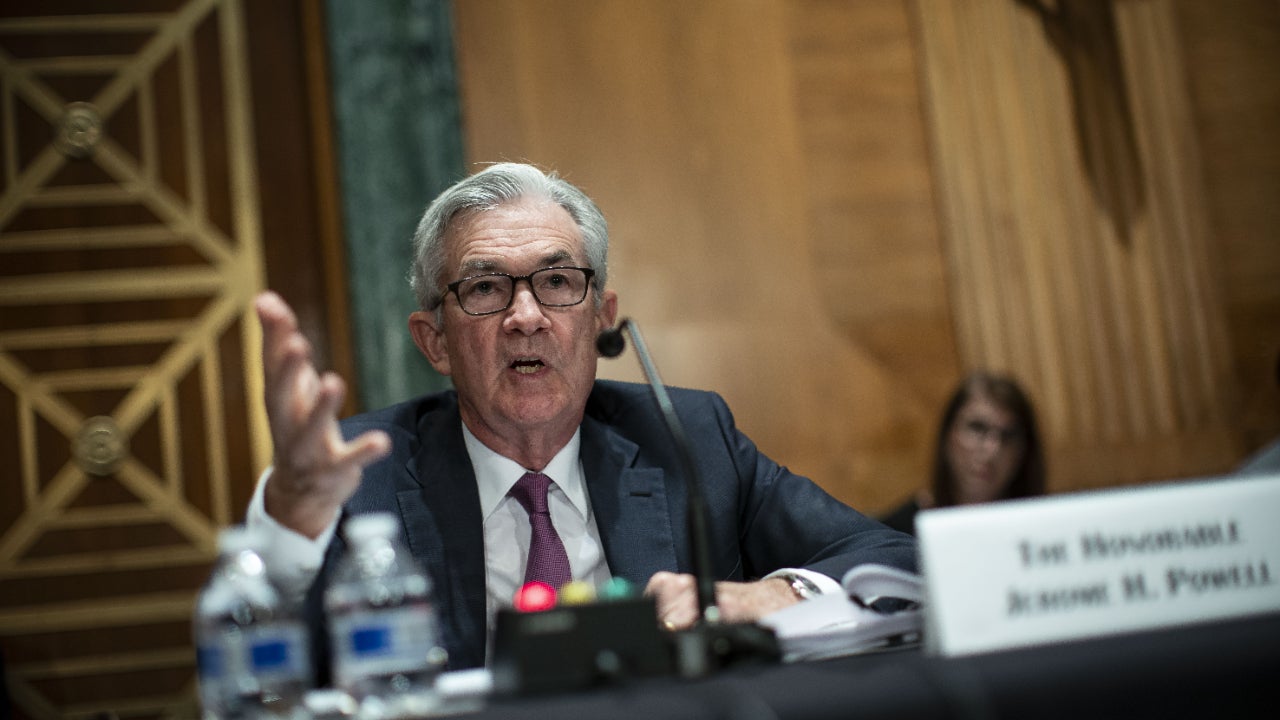 Fed chair Jerome Powell speaks to Congress