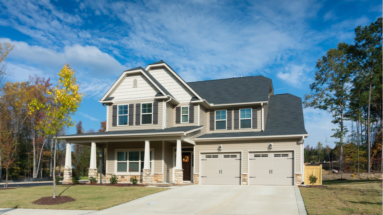 A single-family home in suburban Raleigh, North Carolina