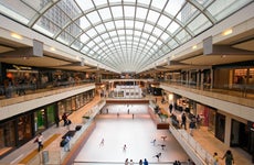 A view of the insides of a shopping mall