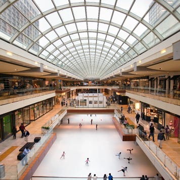 A view of the insides of a shopping mall