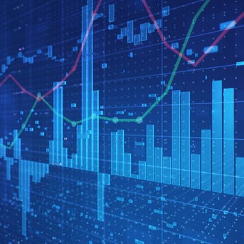 Stock market financial growth chart