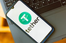 A picture of the tether crypto app
