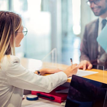 Teller at brick-and-mortar bank