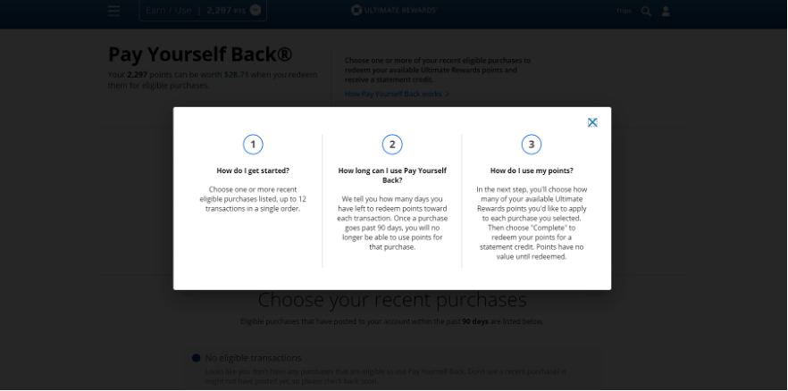 Screenshot of the Pay Yourself Back website featuring instructions on how the program works
