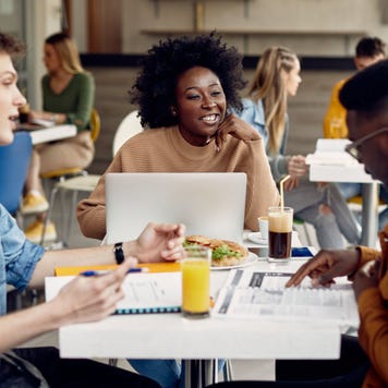 College students study together