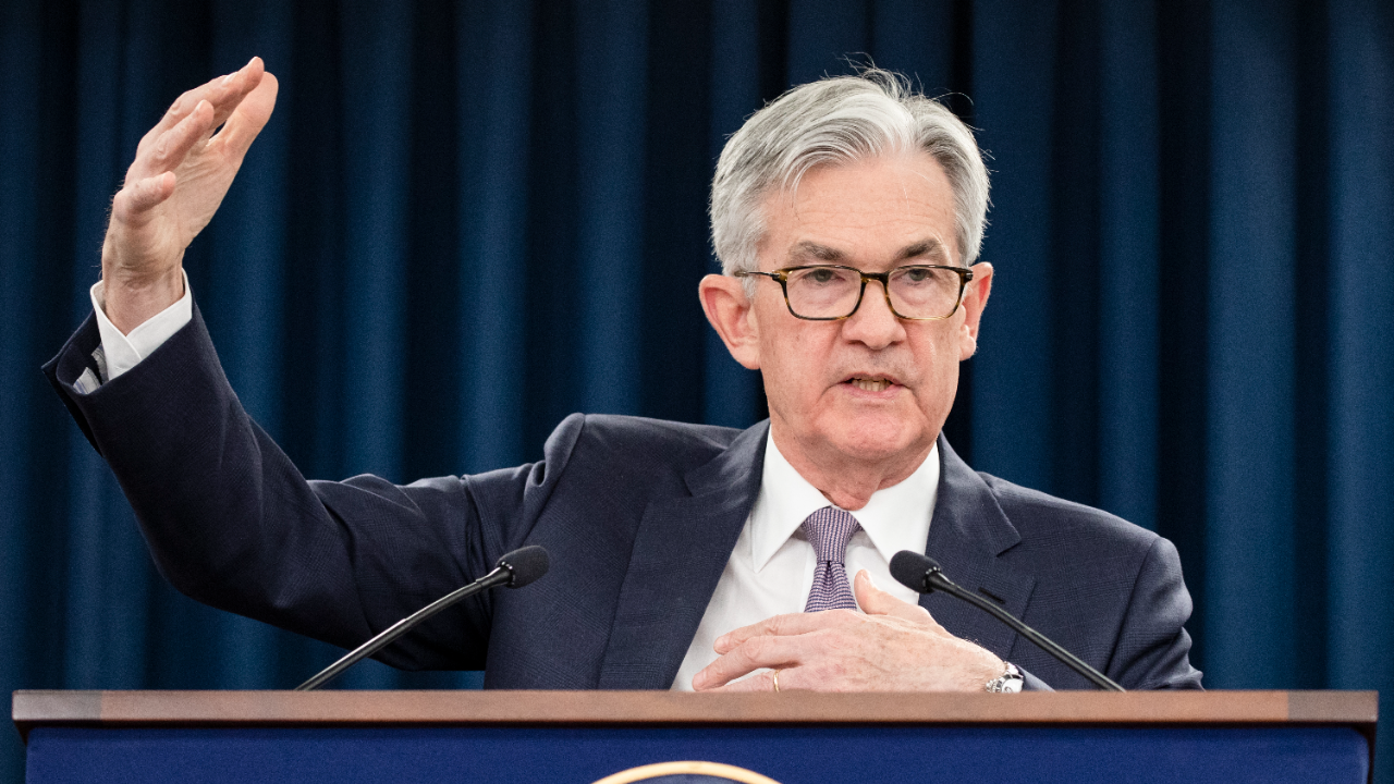 Federal Reserve Chair Jerome Powell speaks at a post-Federal Open Market Committee press conference