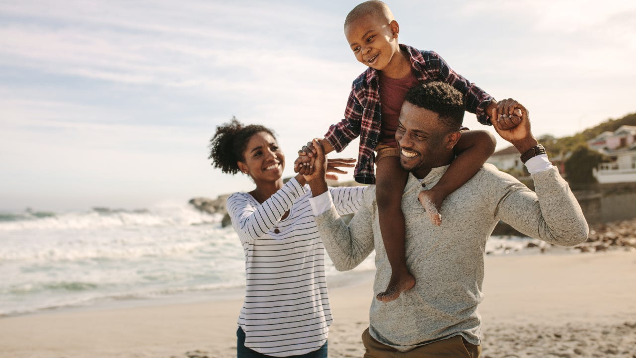 Family on a beach