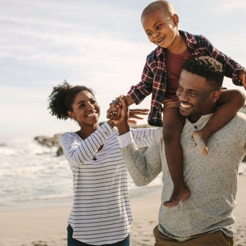 Family on a beach