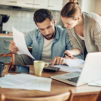 Couple works on bills