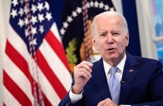 U.S. President Joe Biden speaks during a recent meeting