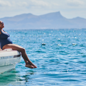 Enjoying the sunshine and feeling of peace and tranquility.