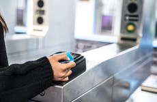 Contactless payment at the entrance of the subway