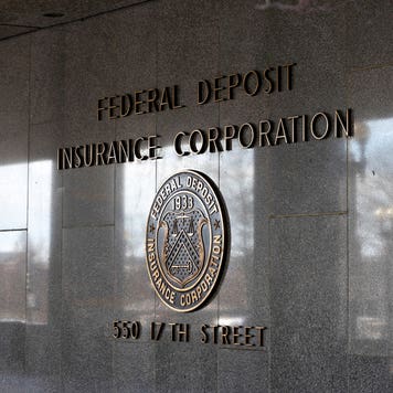 signage outside the federal deposit insurance corporation headquarters