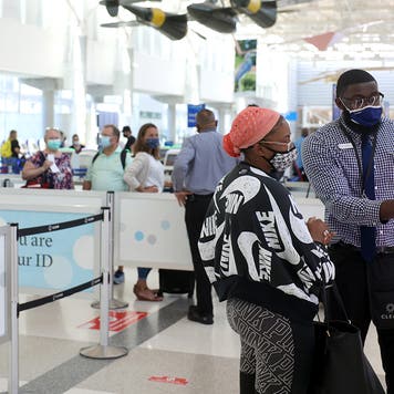 Clear blue checkpoint at the Fort Lauderdale Airpot