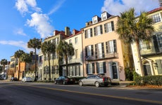 buildings and cars on a street in Charleston, South Carolina