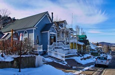 houses with snow