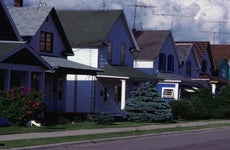 Suburban homes in a Chisolm, Minnesota