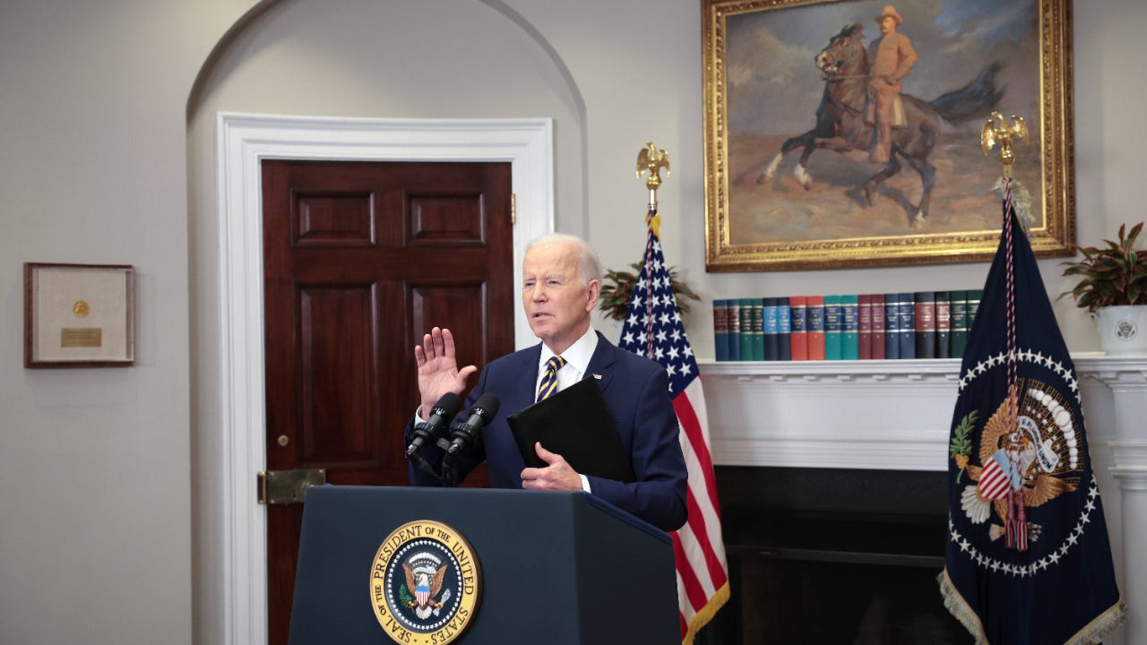 President Biden speaks from the Oval Office