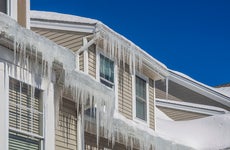 ice dam on a roof in new england