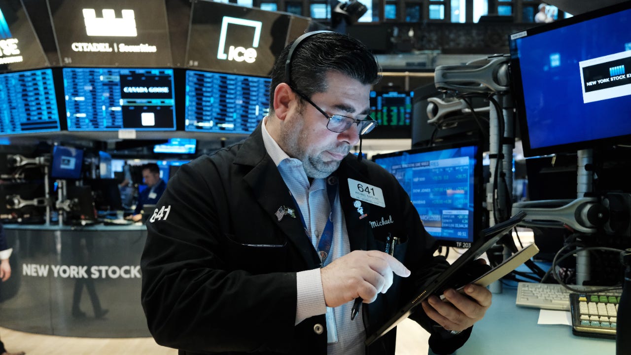 A trader on the New York Stock Exchange