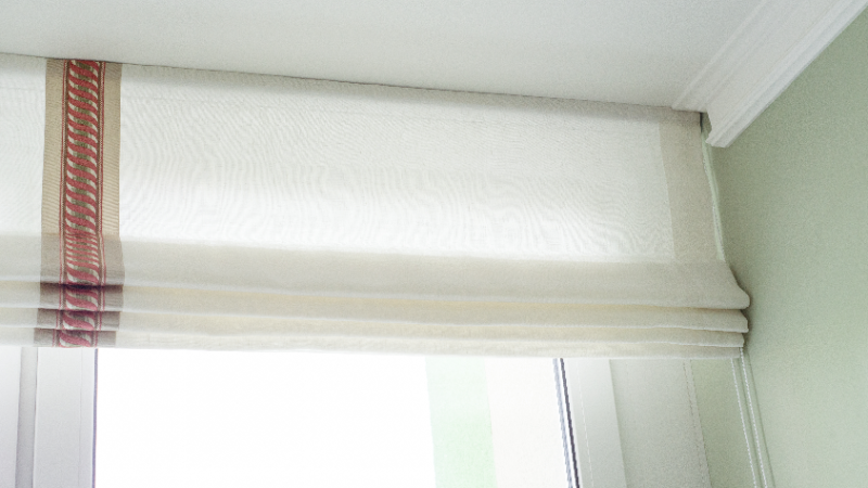 Roman shade, a type of manual shade window treatment