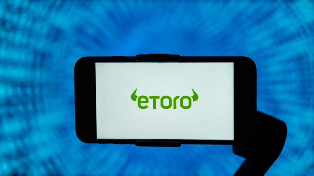 eToro Logo on a cellphone