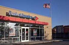 exterior of Bank of America branch building