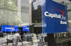 Capital One Bank signage in New York City
