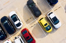 cars parked in an outdoor lot