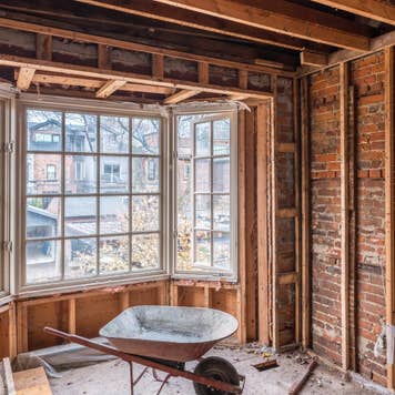 An old house being renovated
