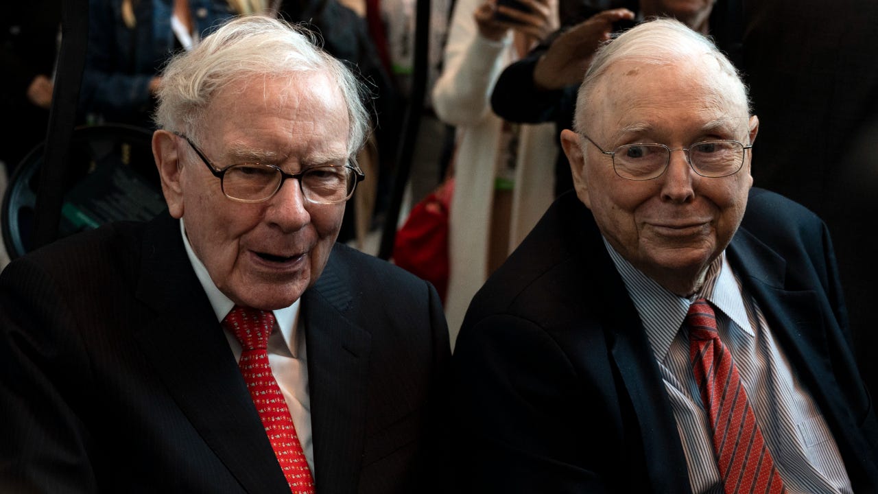 Warren Buffett and Charlie Munger at Berkshire Hathaway annual meeting